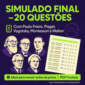 Simulado 20 Questões com Gabarito Comentado