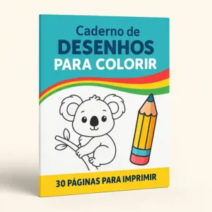 Caderno de Desenhos para Colorir